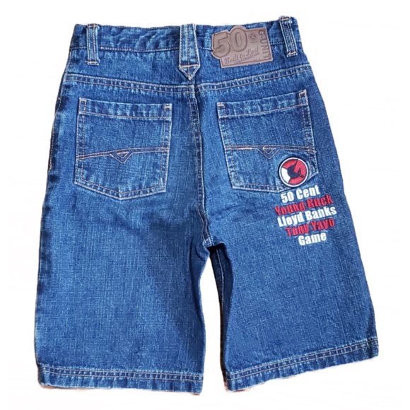 G-Unit Boy’s Graphic Casual Solid Summer Blue Denim Jean Shorts - Picture 3 of 3